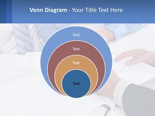 A Group Of People Sitting Around A Table With Papers PowerPoint Template