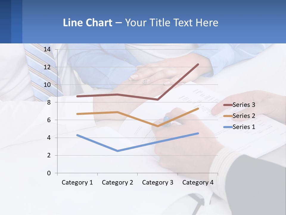 A Group Of People Sitting Around A Table With Papers PowerPoint Template