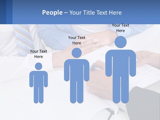 A Group Of People Sitting Around A Table With Papers PowerPoint Template