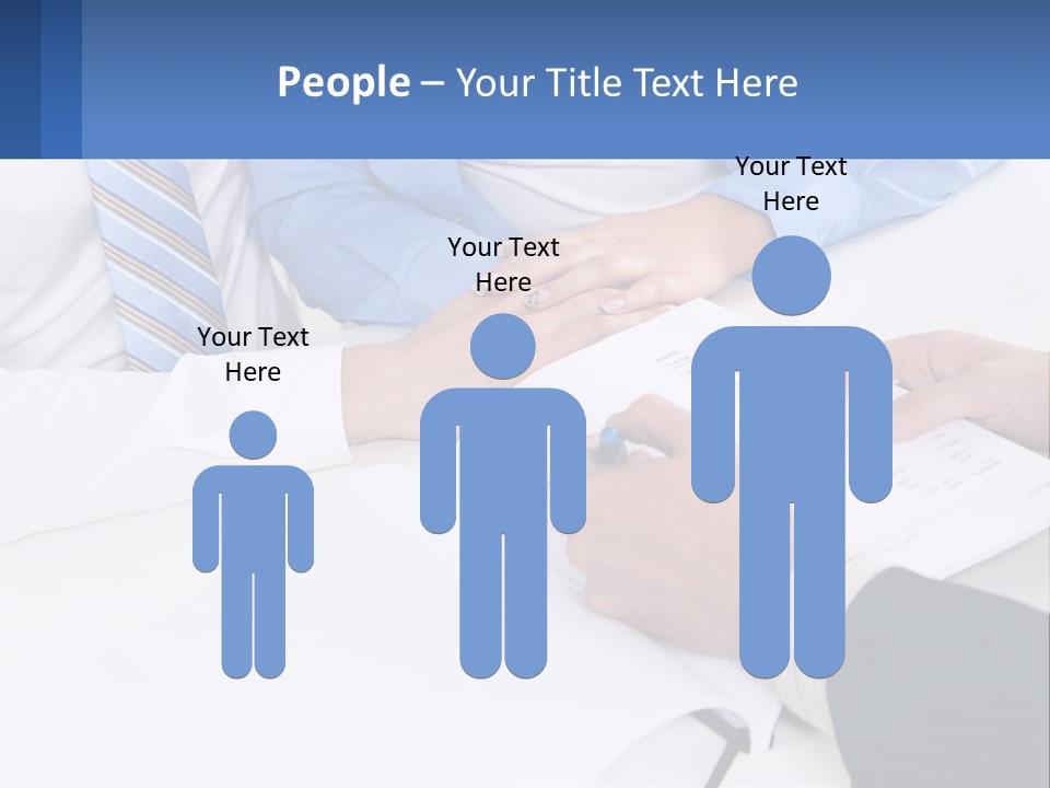 A Group Of People Sitting Around A Table With Papers PowerPoint Template
