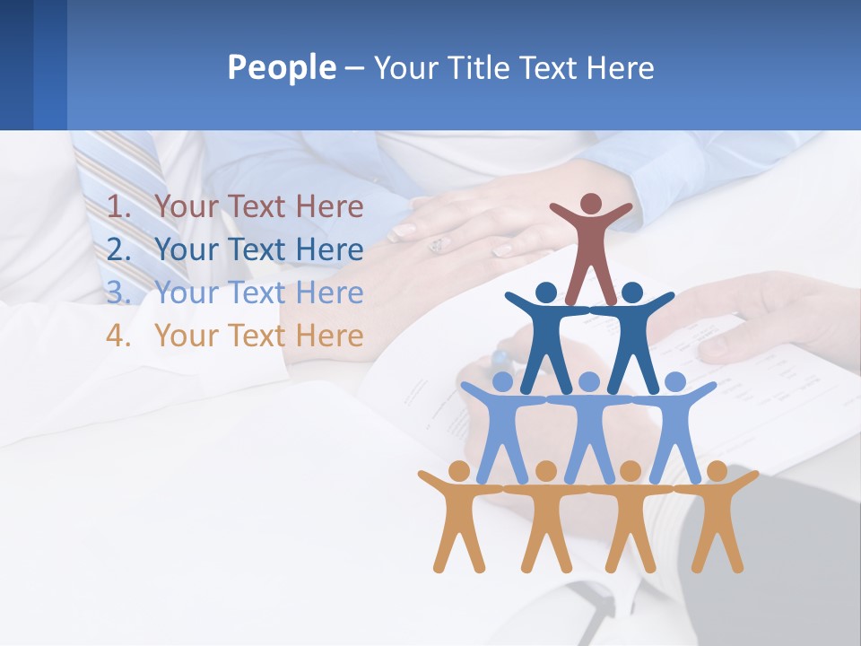 A Group Of People Sitting Around A Table With Papers PowerPoint Template