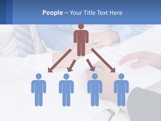 A Group Of People Sitting Around A Table With Papers PowerPoint Template