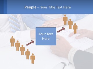 A Group Of People Sitting Around A Table With Papers PowerPoint Template