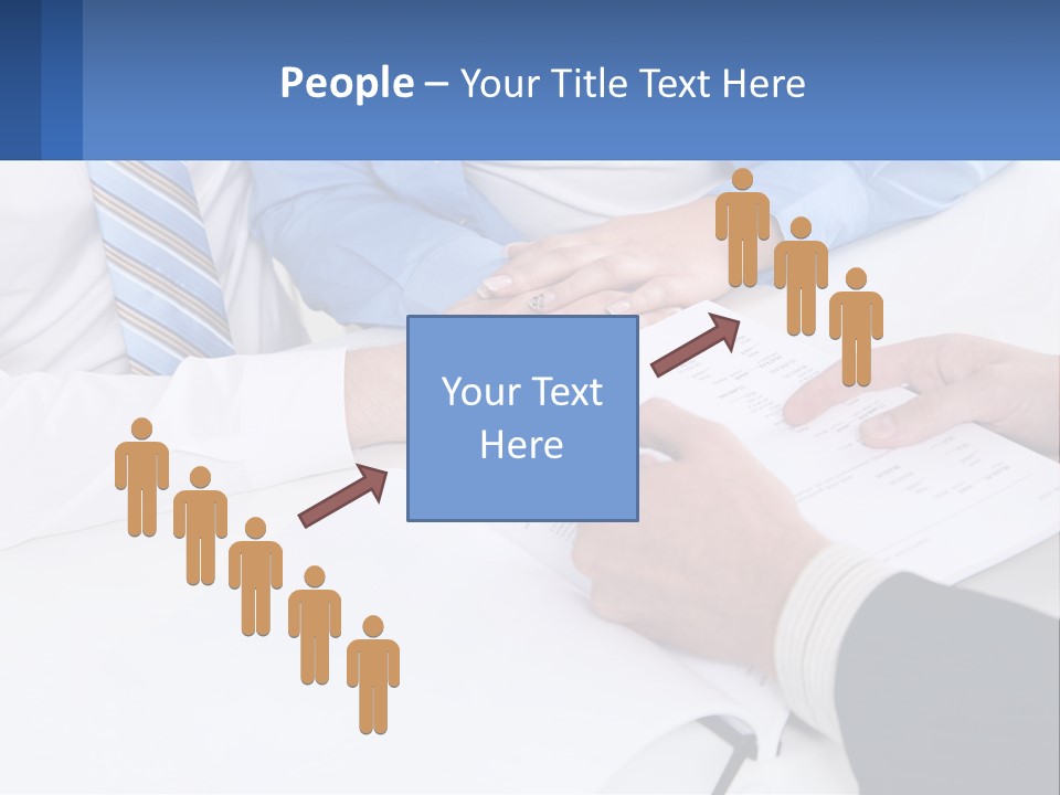 A Group Of People Sitting Around A Table With Papers PowerPoint Template