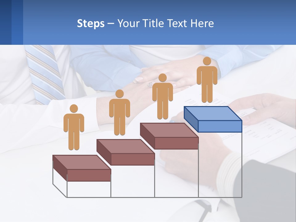 A Group Of People Sitting Around A Table With Papers PowerPoint Template