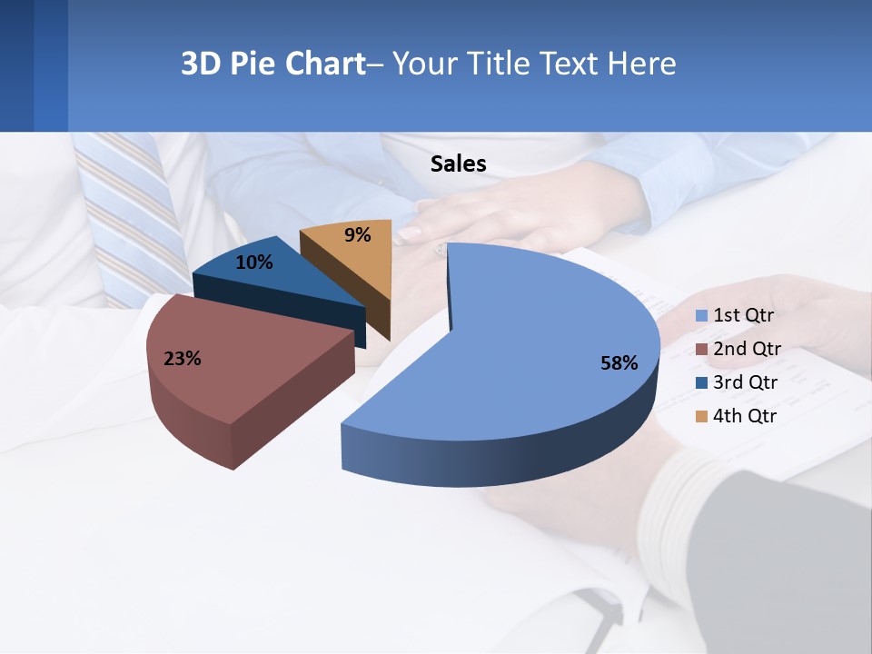 A Group Of People Sitting Around A Table With Papers PowerPoint Template