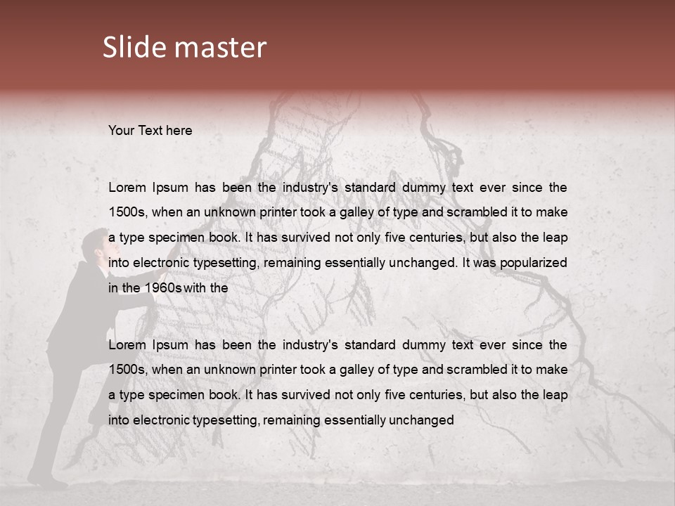 A Man In A Suit Climbing Up A Mountain With A Ladder PowerPoint Template