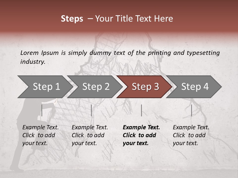 A Man In A Suit Climbing Up A Mountain With A Ladder PowerPoint Template