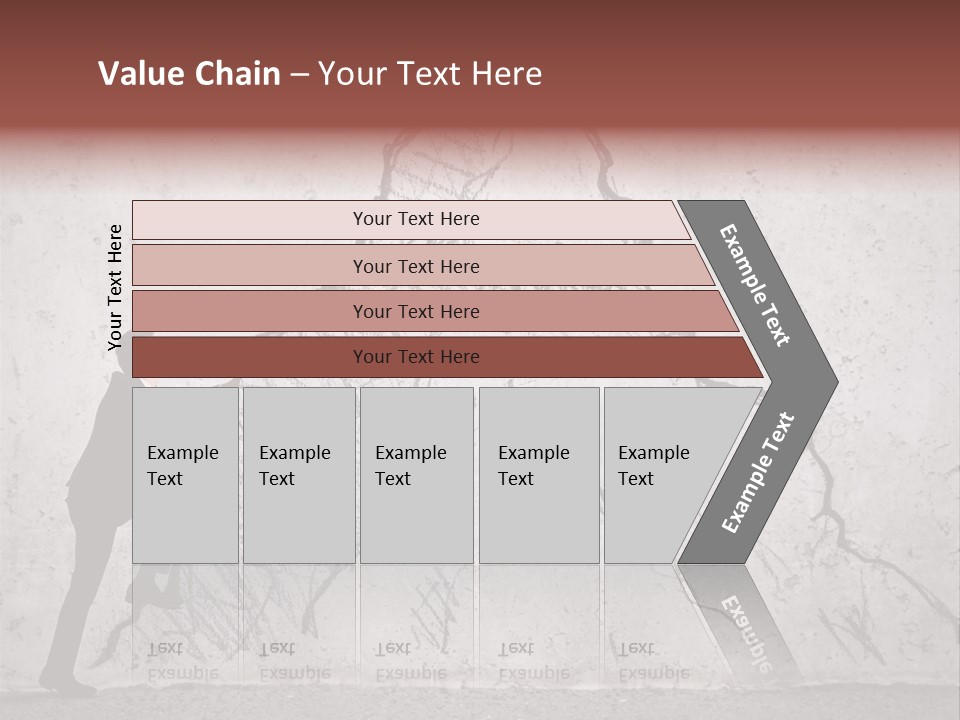A Man In A Suit Climbing Up A Mountain With A Ladder PowerPoint Template