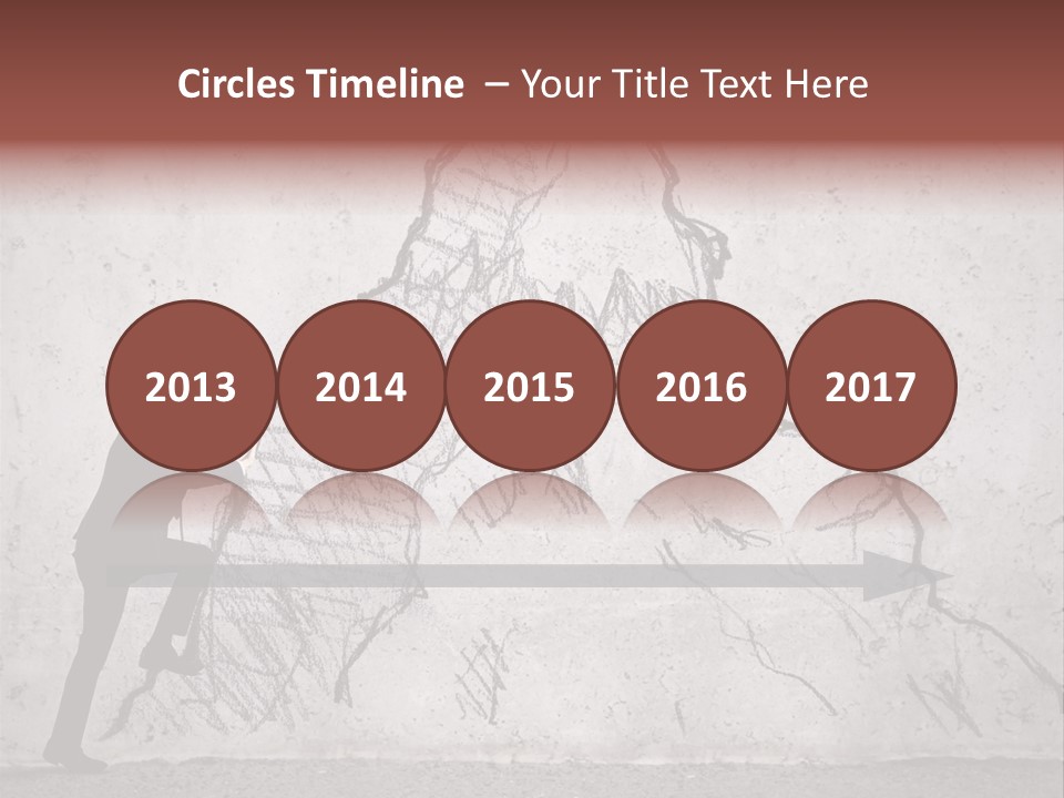 A Man In A Suit Climbing Up A Mountain With A Ladder PowerPoint Template