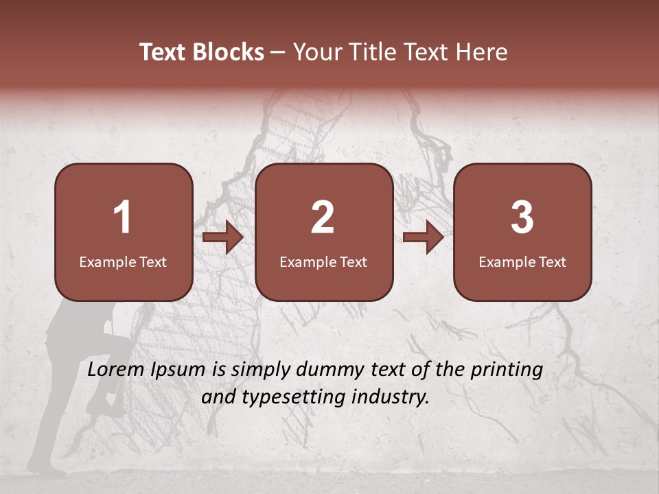 A Man In A Suit Climbing Up A Mountain With A Ladder PowerPoint Template