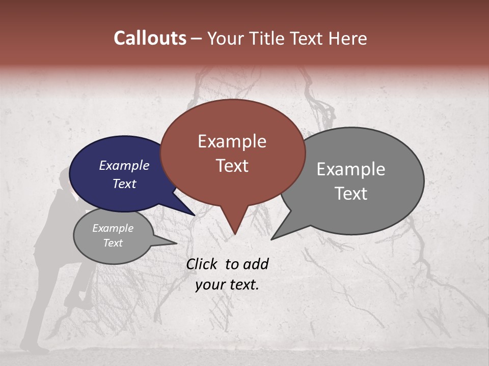 A Man In A Suit Climbing Up A Mountain With A Ladder PowerPoint Template