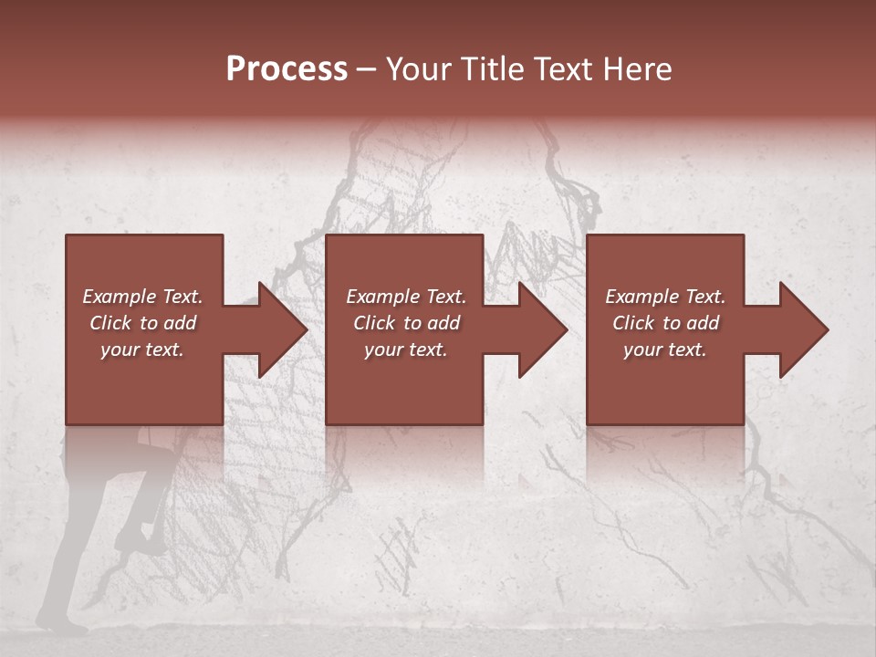 A Man In A Suit Climbing Up A Mountain With A Ladder PowerPoint Template