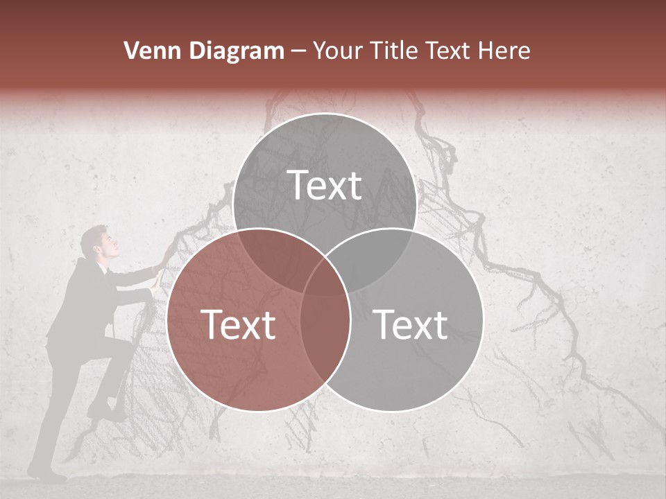 A Man In A Suit Climbing Up A Mountain With A Ladder PowerPoint Template