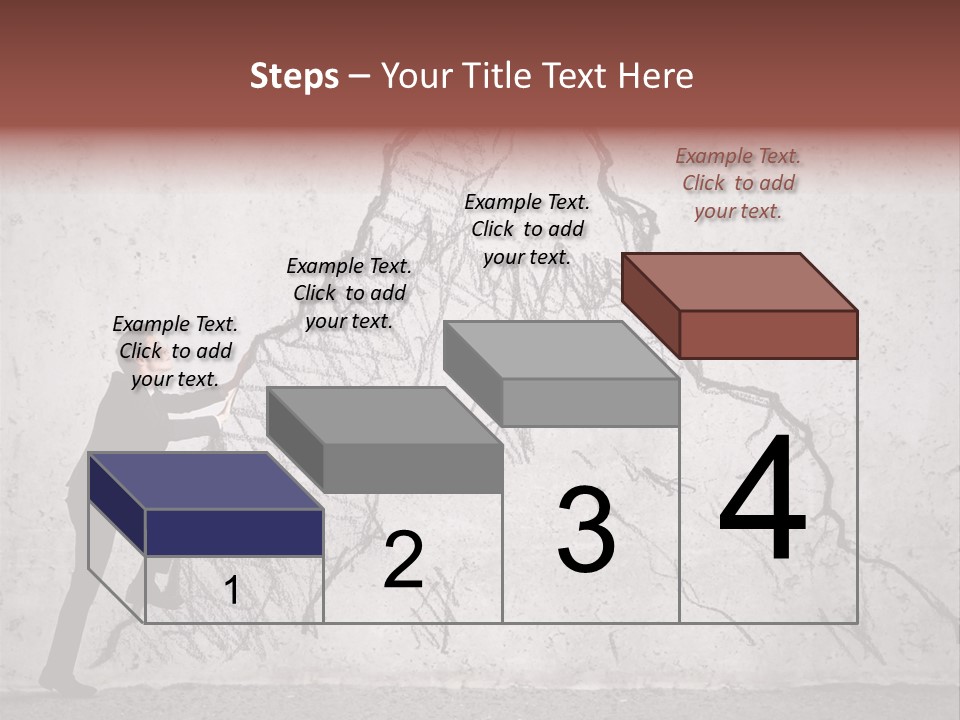 A Man In A Suit Climbing Up A Mountain With A Ladder PowerPoint Template