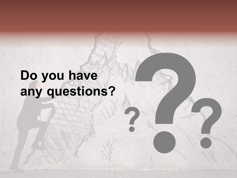 A Man In A Suit Climbing Up A Mountain With A Ladder PowerPoint Template