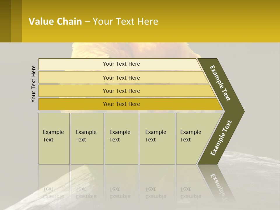 Two Yellow And Green Birds Sitting On Top Of A Tree Branch PowerPoint Template