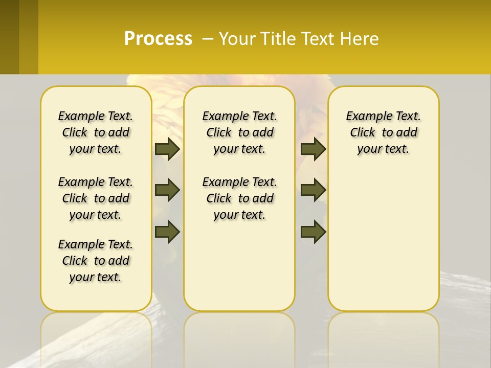 Two Yellow And Green Birds Sitting On Top Of A Tree Branch PowerPoint Template