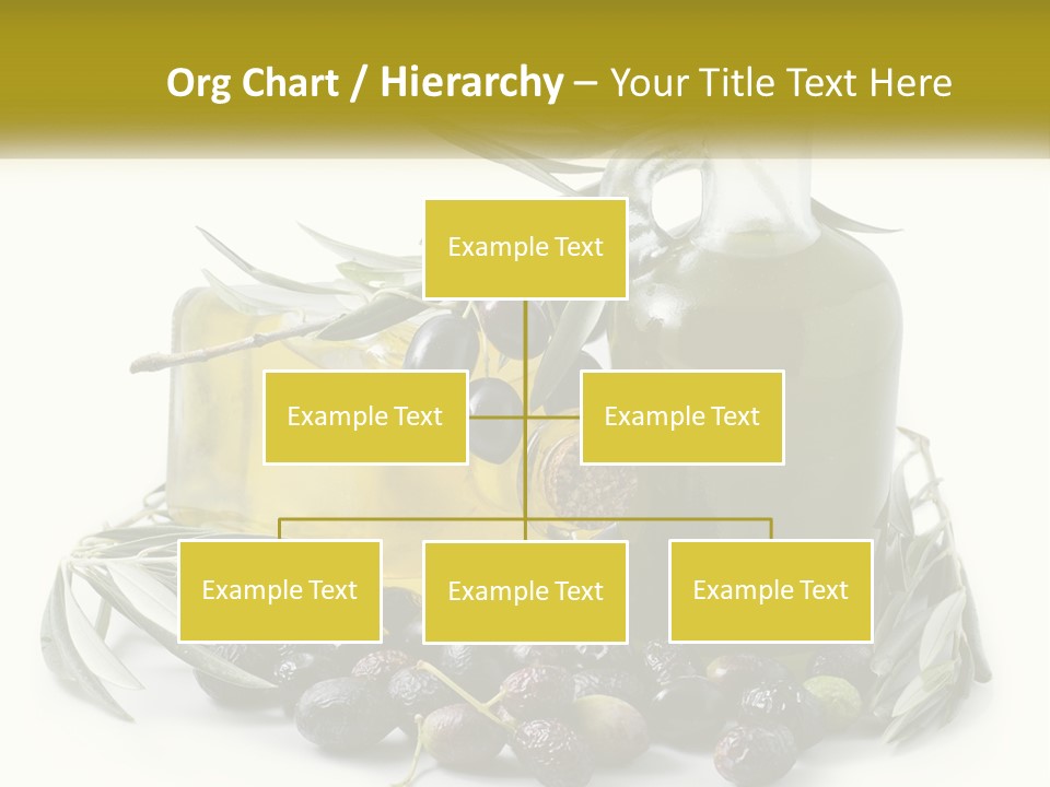 A Bottle Of Olive Oil Next To A Bunch Of Olives PowerPoint Template