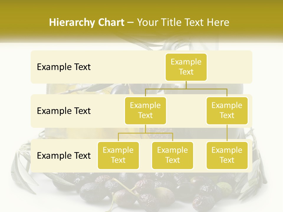 A Bottle Of Olive Oil Next To A Bunch Of Olives PowerPoint Template