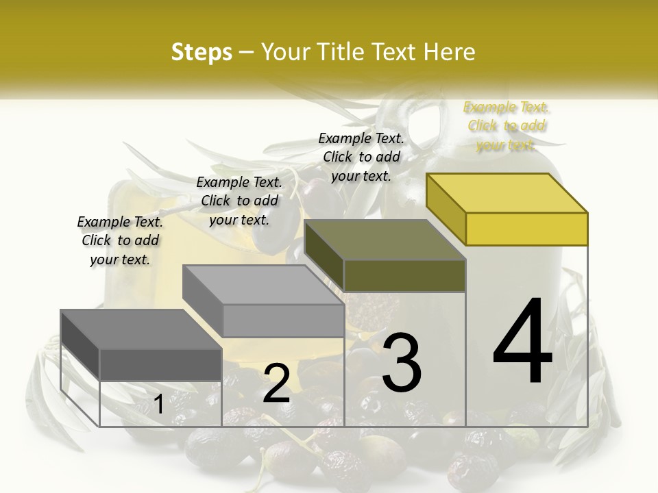 A Bottle Of Olive Oil Next To A Bunch Of Olives PowerPoint Template