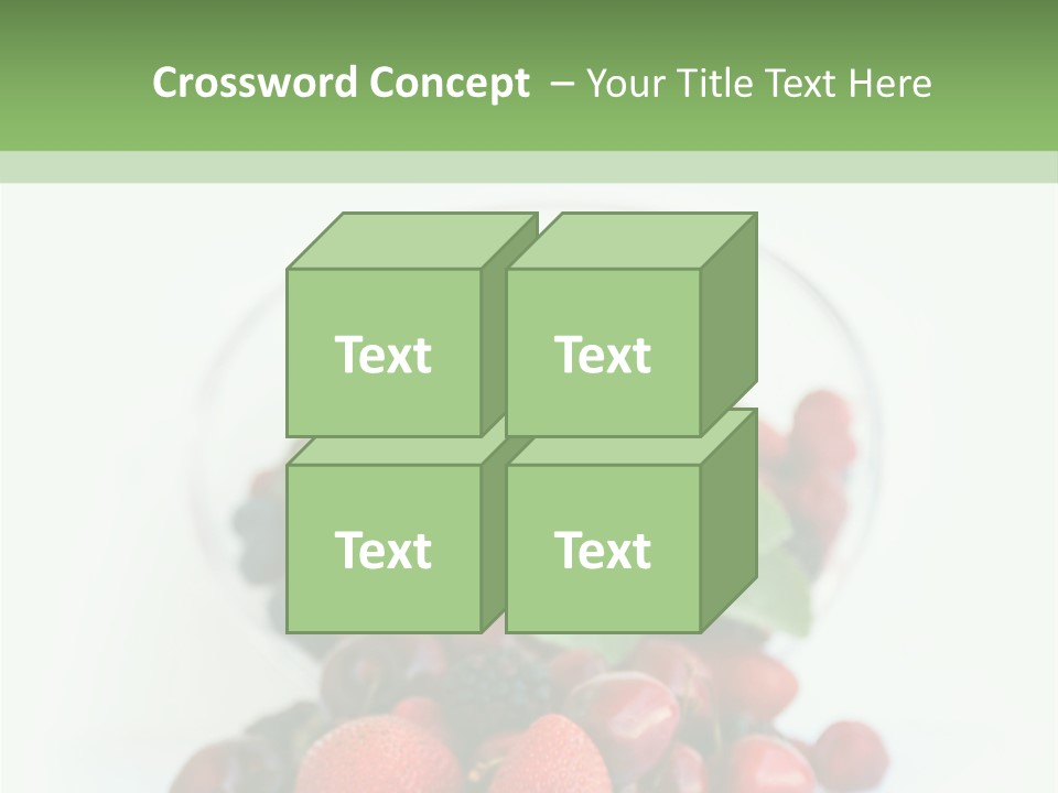 A Bowl Of Berries And Raspberries On A White Background PowerPoint Template