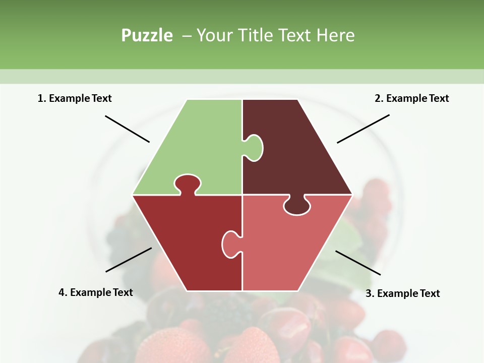 A Bowl Of Berries And Raspberries On A White Background PowerPoint Template