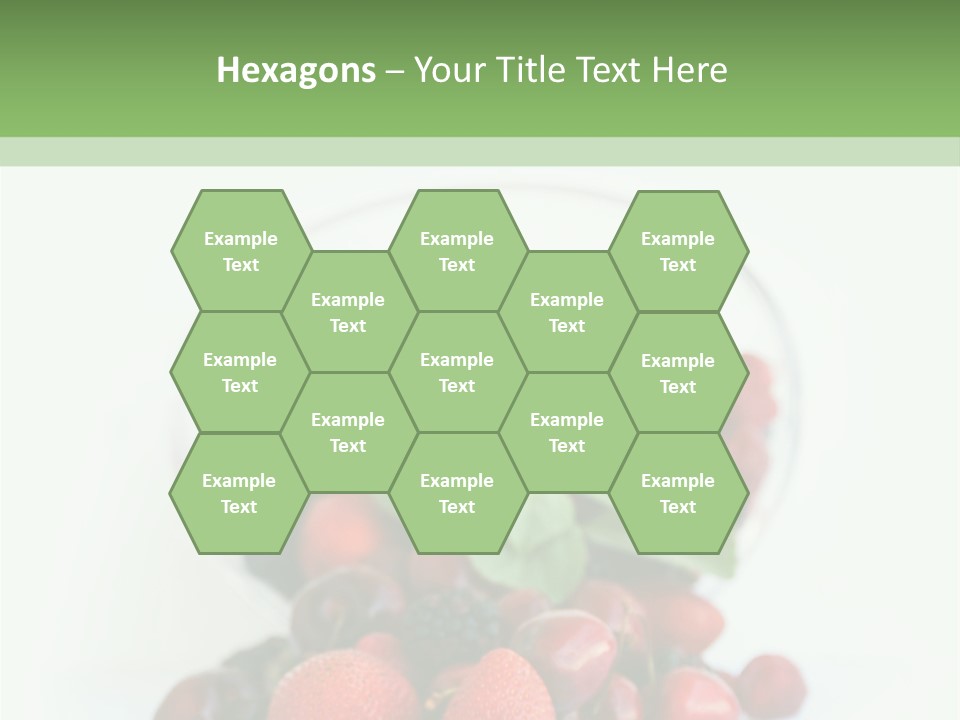 A Bowl Of Berries And Raspberries On A White Background PowerPoint Template