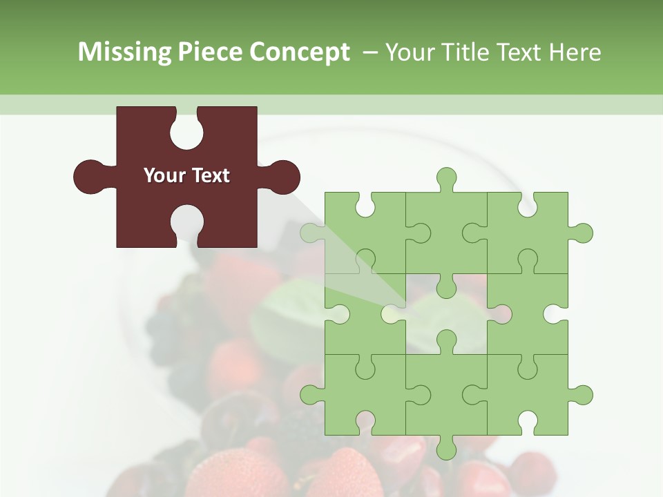 A Bowl Of Berries And Raspberries On A White Background PowerPoint Template