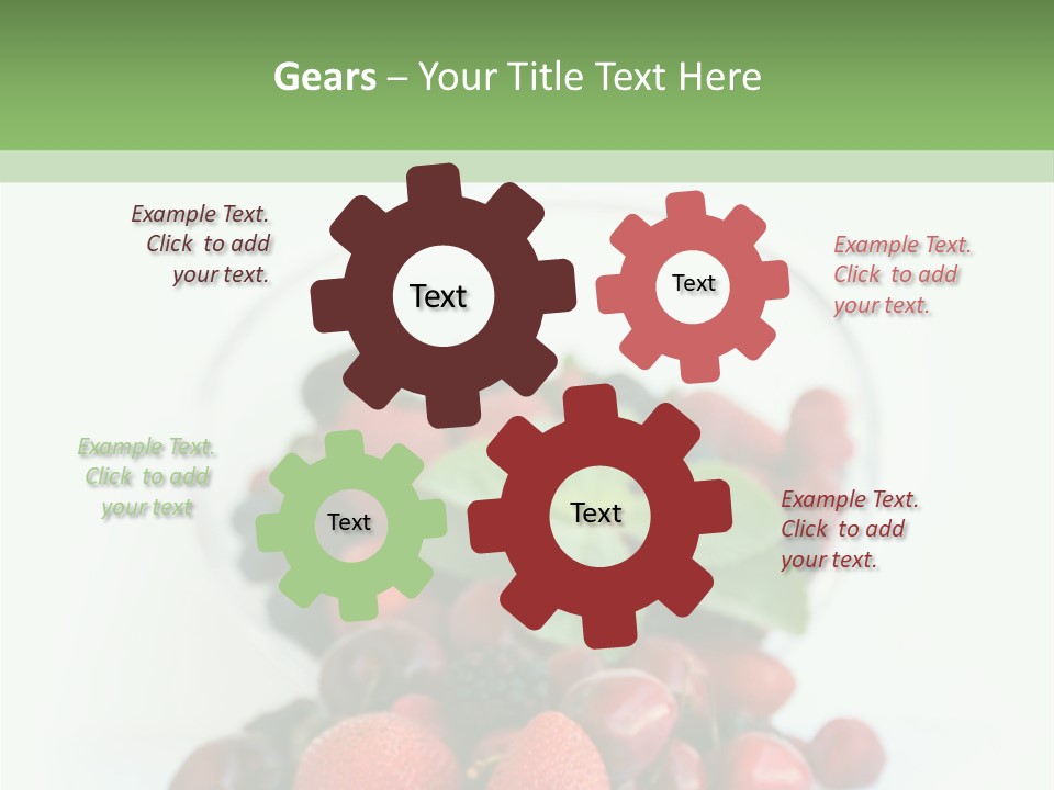 A Bowl Of Berries And Raspberries On A White Background PowerPoint Template
