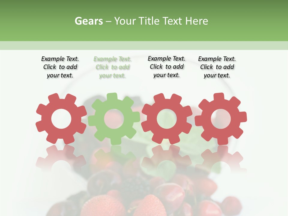 A Bowl Of Berries And Raspberries On A White Background PowerPoint Template