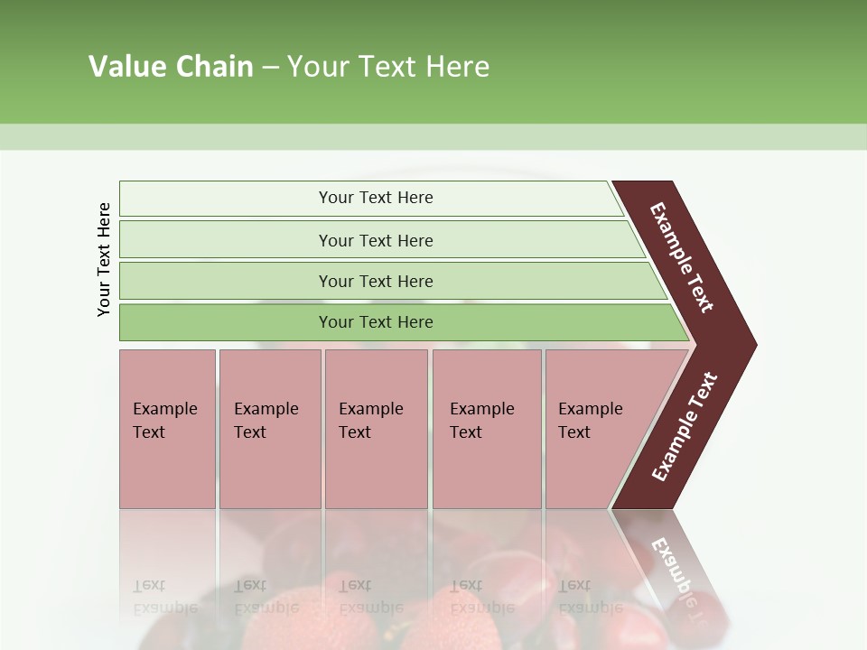 A Bowl Of Berries And Raspberries On A White Background PowerPoint Template