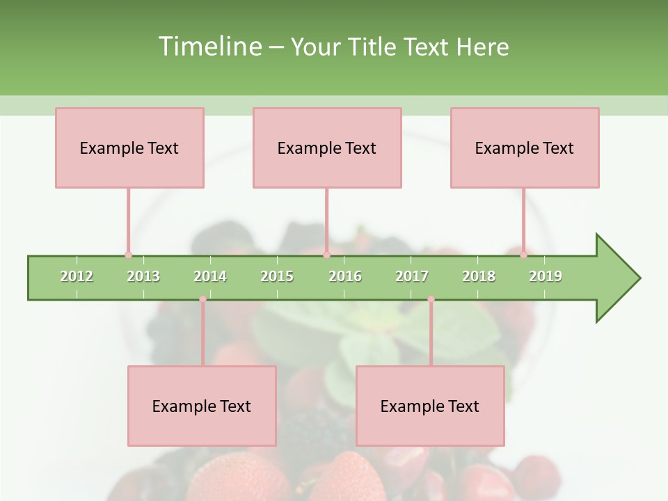 A Bowl Of Berries And Raspberries On A White Background PowerPoint Template