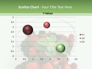 A Bowl Of Berries And Raspberries On A White Background PowerPoint Template