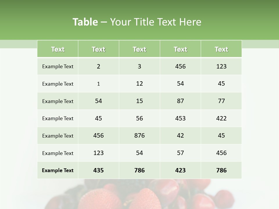 A Bowl Of Berries And Raspberries On A White Background PowerPoint Template