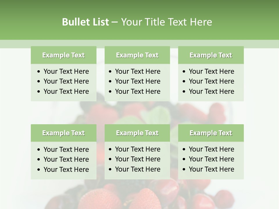 A Bowl Of Berries And Raspberries On A White Background PowerPoint Template