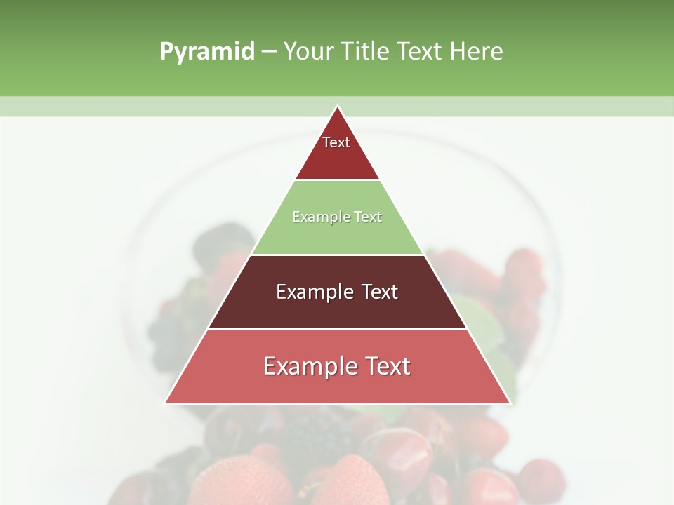 A Bowl Of Berries And Raspberries On A White Background PowerPoint Template