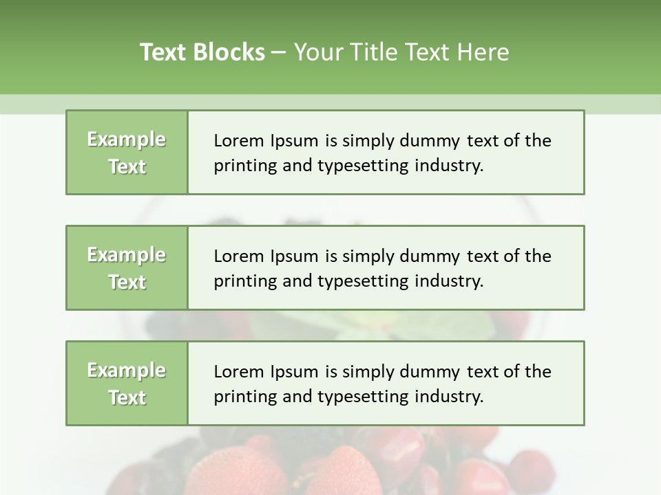 A Bowl Of Berries And Raspberries On A White Background PowerPoint Template