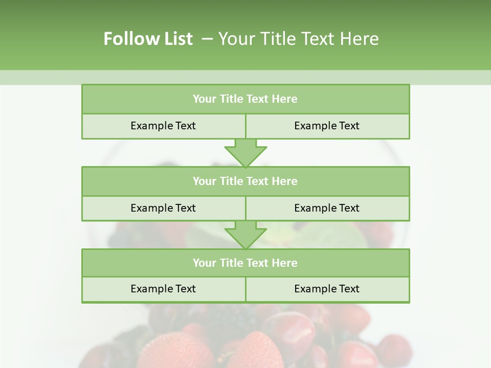 A Bowl Of Berries And Raspberries On A White Background PowerPoint Template