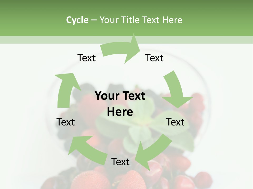 A Bowl Of Berries And Raspberries On A White Background PowerPoint Template