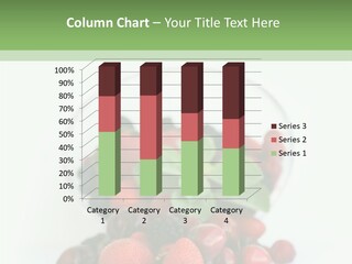 A Bowl Of Berries And Raspberries On A White Background PowerPoint Template