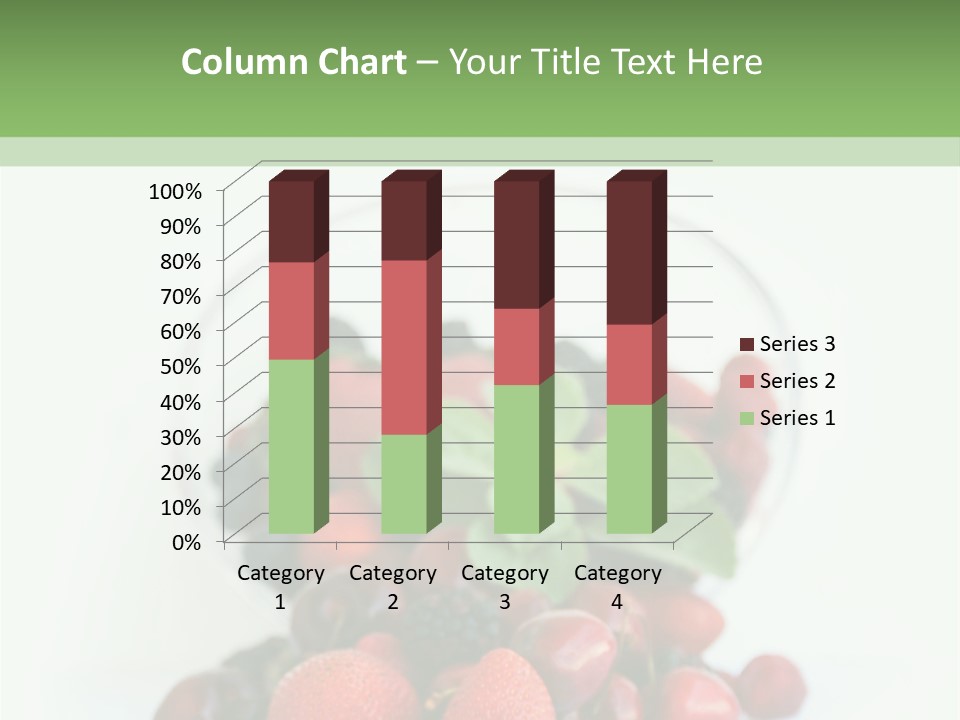 A Bowl Of Berries And Raspberries On A White Background PowerPoint Template