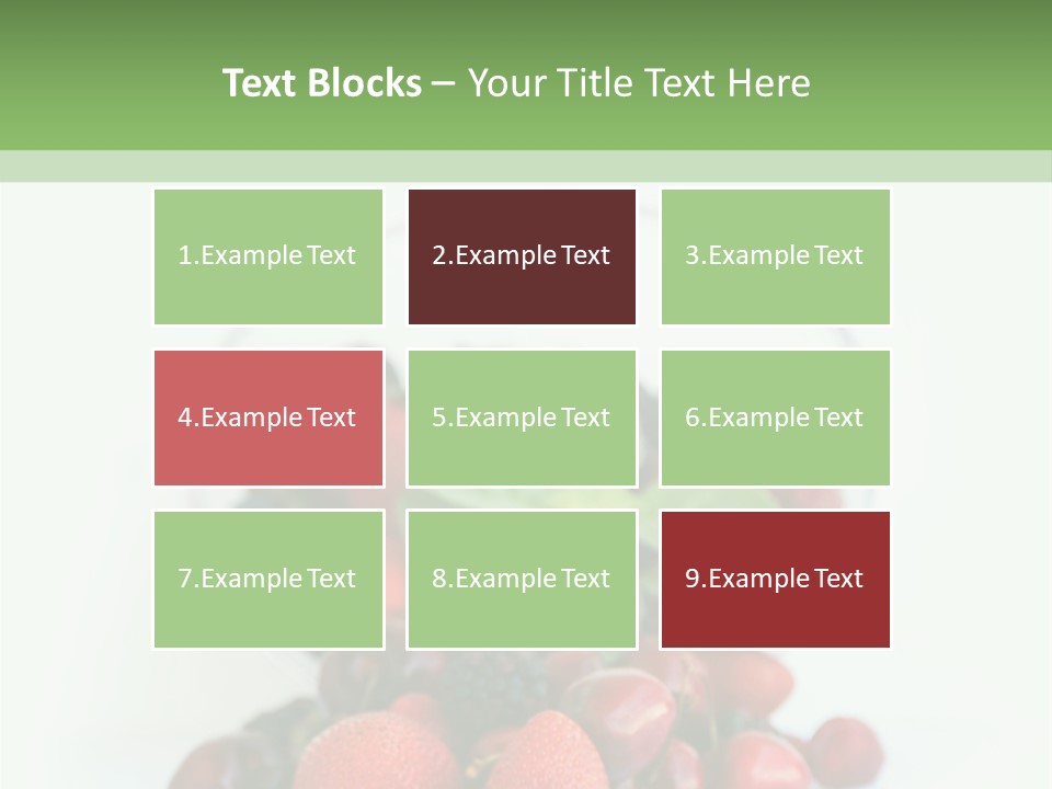 A Bowl Of Berries And Raspberries On A White Background PowerPoint Template