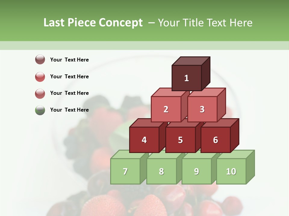 A Bowl Of Berries And Raspberries On A White Background PowerPoint Template