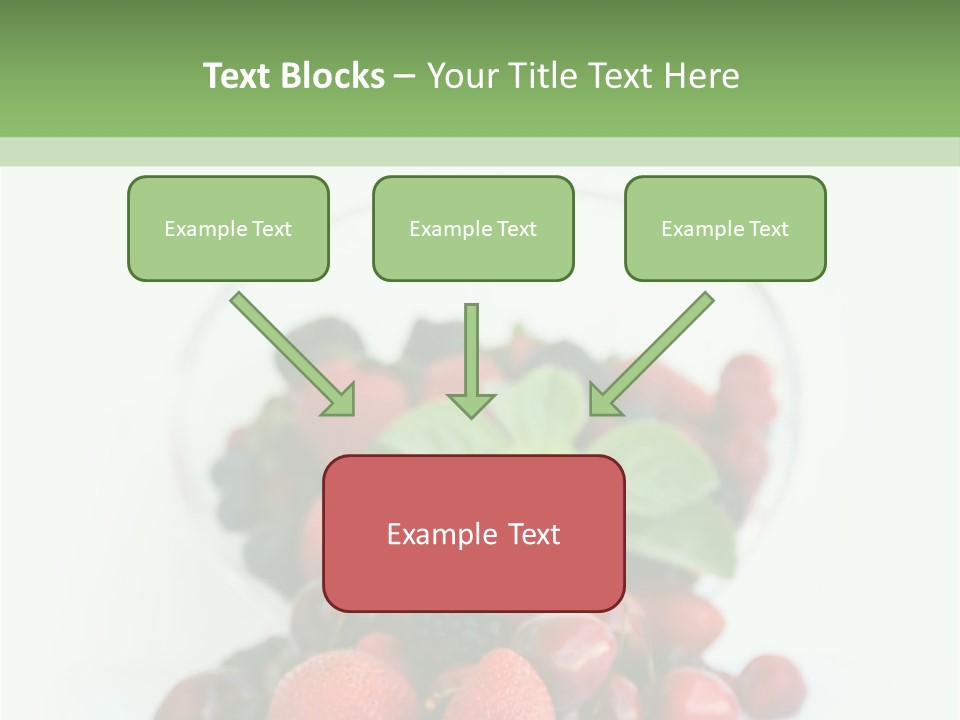 A Bowl Of Berries And Raspberries On A White Background PowerPoint Template
