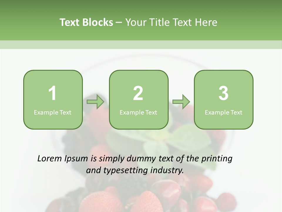A Bowl Of Berries And Raspberries On A White Background PowerPoint Template