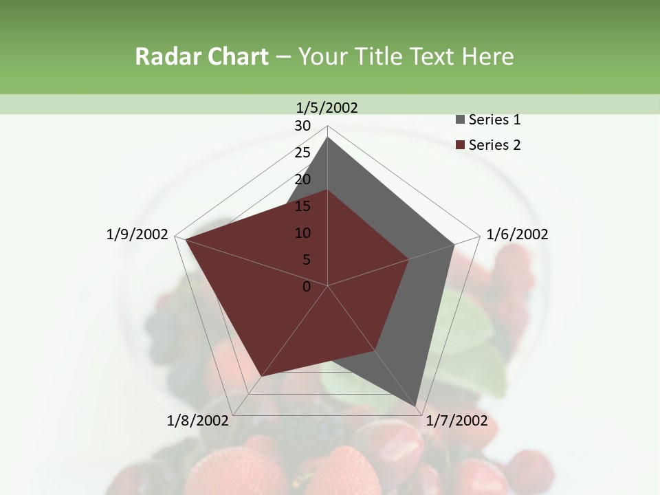 A Bowl Of Berries And Raspberries On A White Background PowerPoint Template