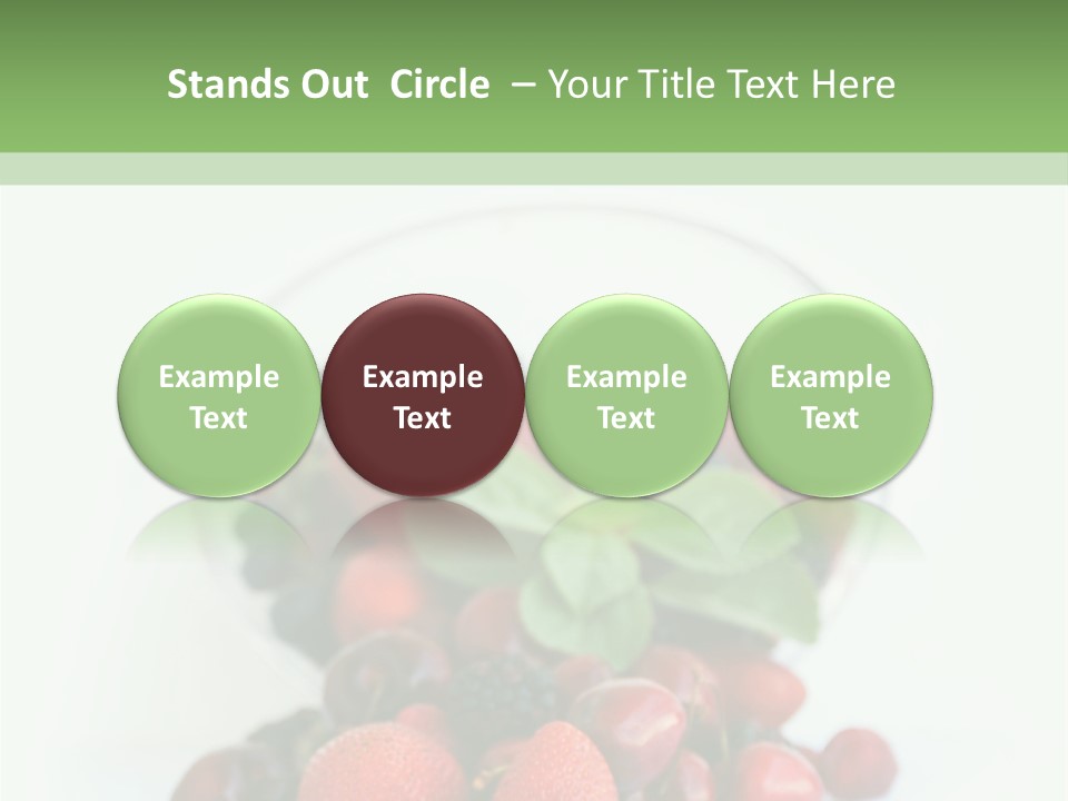 A Bowl Of Berries And Raspberries On A White Background PowerPoint Template