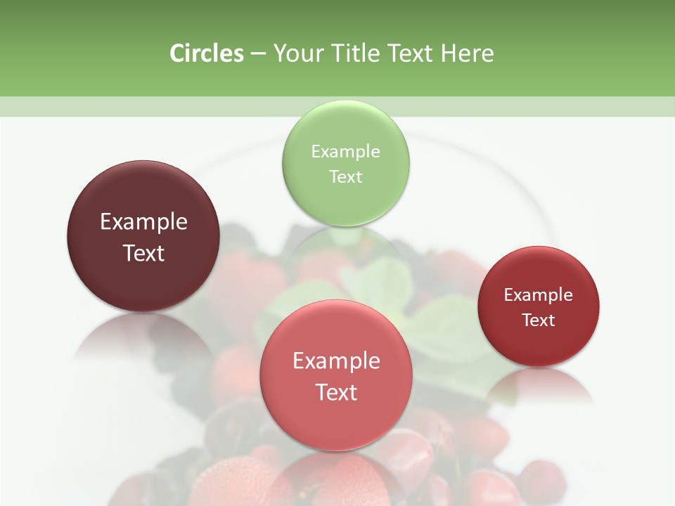 A Bowl Of Berries And Raspberries On A White Background PowerPoint Template