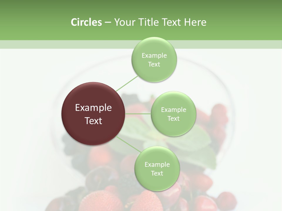 A Bowl Of Berries And Raspberries On A White Background PowerPoint Template